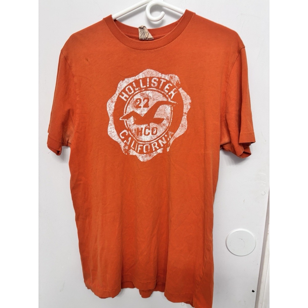 VTG Holster California Skater Y2K Orange Tee White Distressed Logo 48x29 2004-09